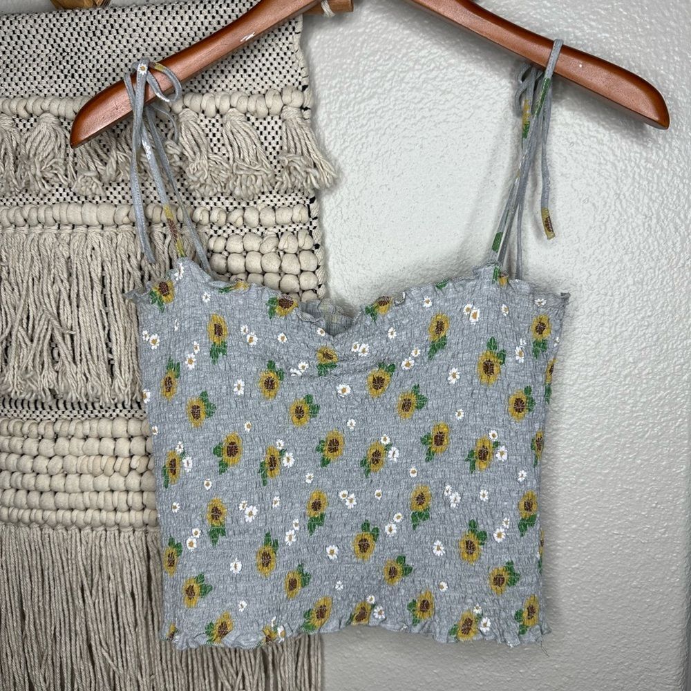 Cold Crush Grey Sunflower Top (Medium)